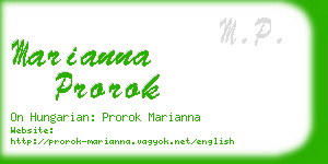 marianna prorok business card